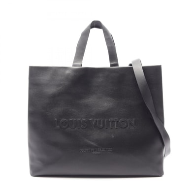 ルイ・ヴィトン LOUIS VUITTON ショッパートートMM ノワール 2WAY トートバッグ バッグ レザー レディース ブラック系 M28309 【中古】