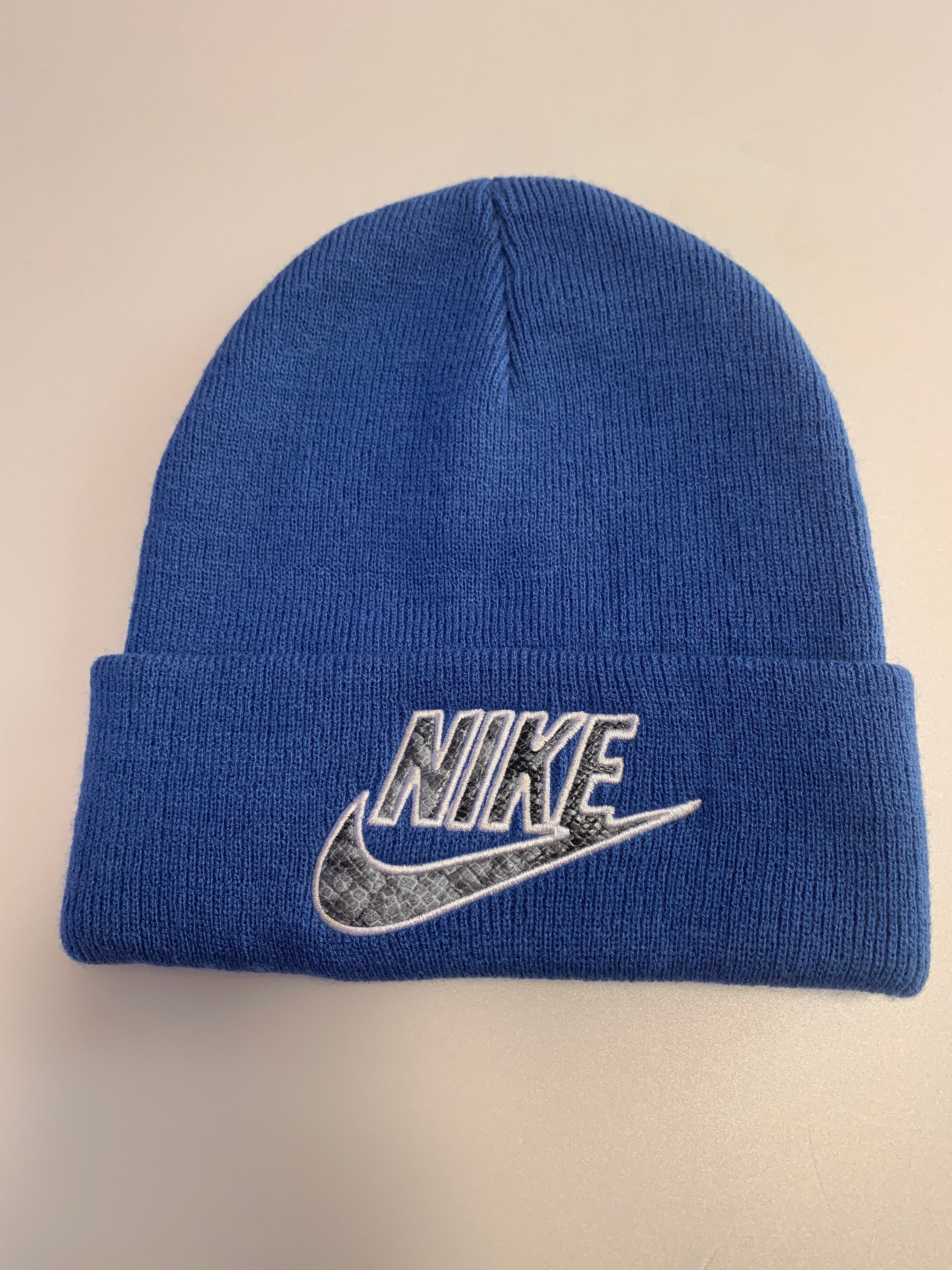 Supreme / Nike® Snakeskin Beanie "Blue"