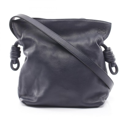 ロエベ LOEWE フラメンコ クラッチ ミニ ショルダーバッグ バッグ レザー レディース ネイビー系 【中古】