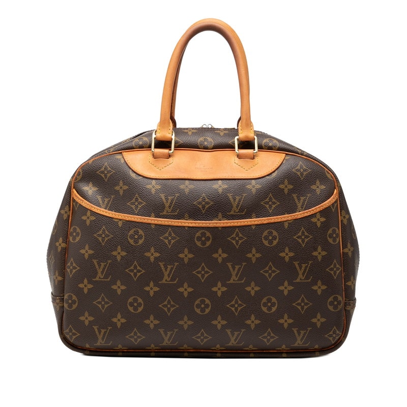 ルイ ヴィトン モノグラム ドーヴィル ハンドバッグ M47270 ブラウン PVC レザー レディース LOUIS VUITTON 【中古】
