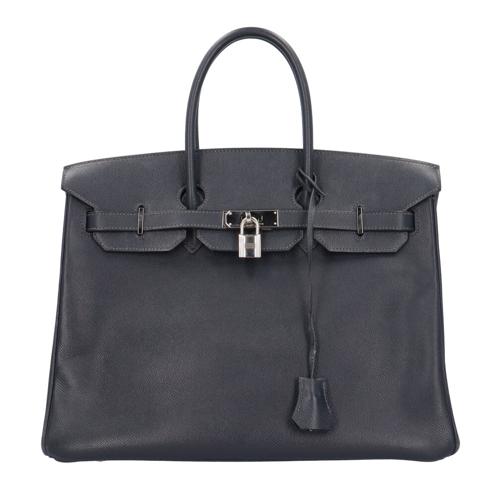 エルメス バーキン35 ハンドバッグ ヴォーエプソン ネイビー レディース HERMES  中古