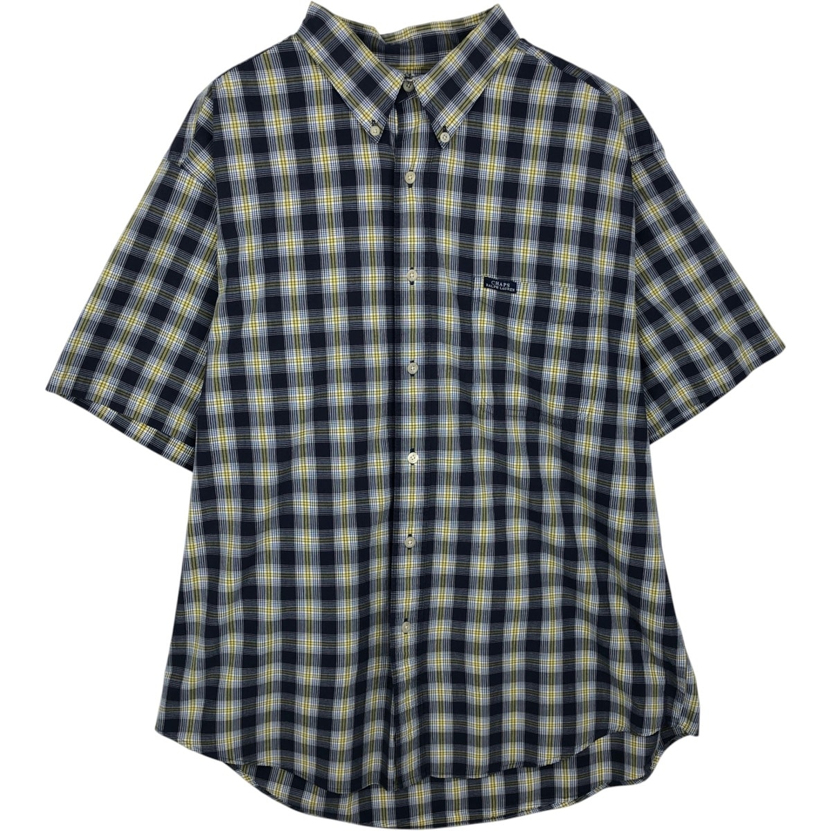 古着 ラルフローレン Ralph Lauren CHAPS チャップス 半袖 ボタンダウン チェックシャツ メンズXL相当/eaa633142