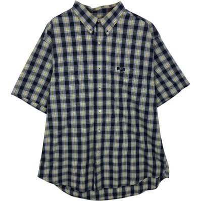 古着 ラルフローレン Ralph Lauren CHAPS チャップス 半袖 ボタンダウン チェックシャツ メンズXL相当/eaa633142