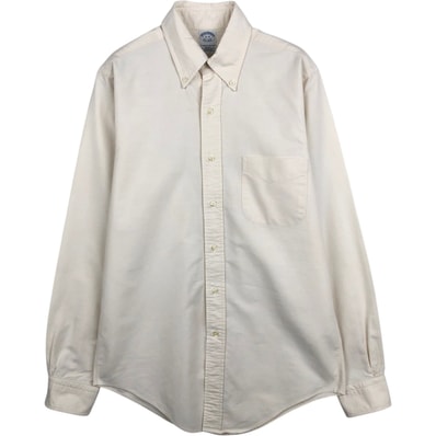 古着 80~90年代 ブルックスブラザーズ Brooks Brothers Est.1818 SLIM FIT 長袖 ボタンダウンシャツ USA製 メンズM相当 ヴィンテージ/eaa651973