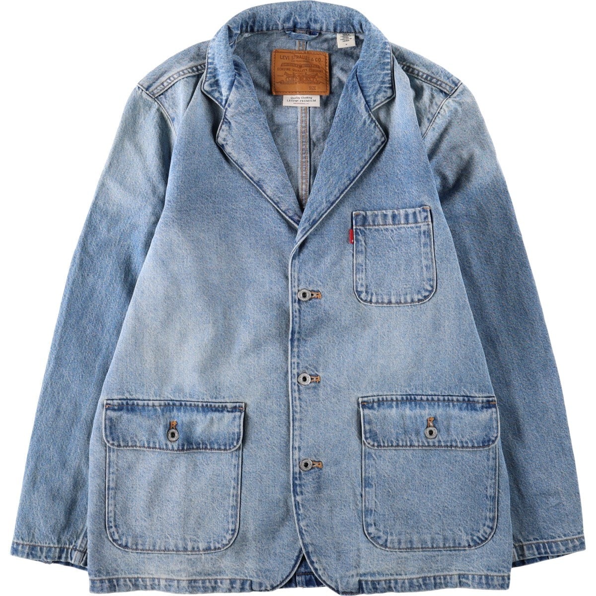 古着 リーバイス Levi's PREMIUM テーラードジャケットタイプ デニムジャケット メンズM相当/eaa670726