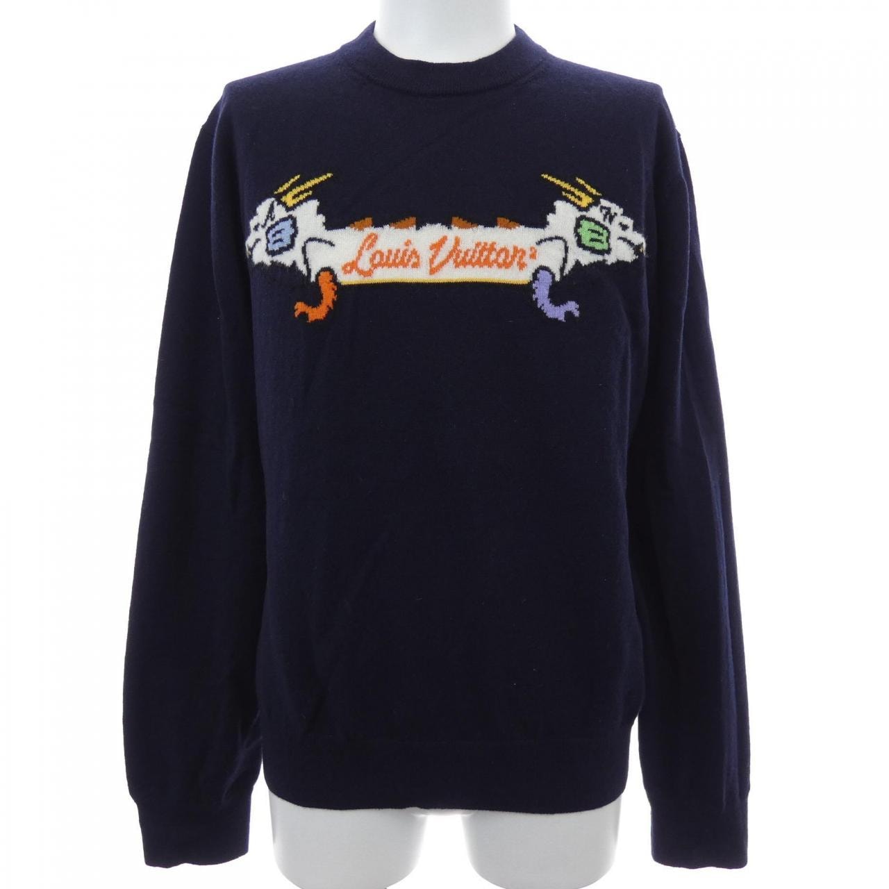 ルイヴィトン LOUIS VUITTON インタルシアジャカードグラフィックカシミヤクルーネック NIGO HMN02WDLB ニット