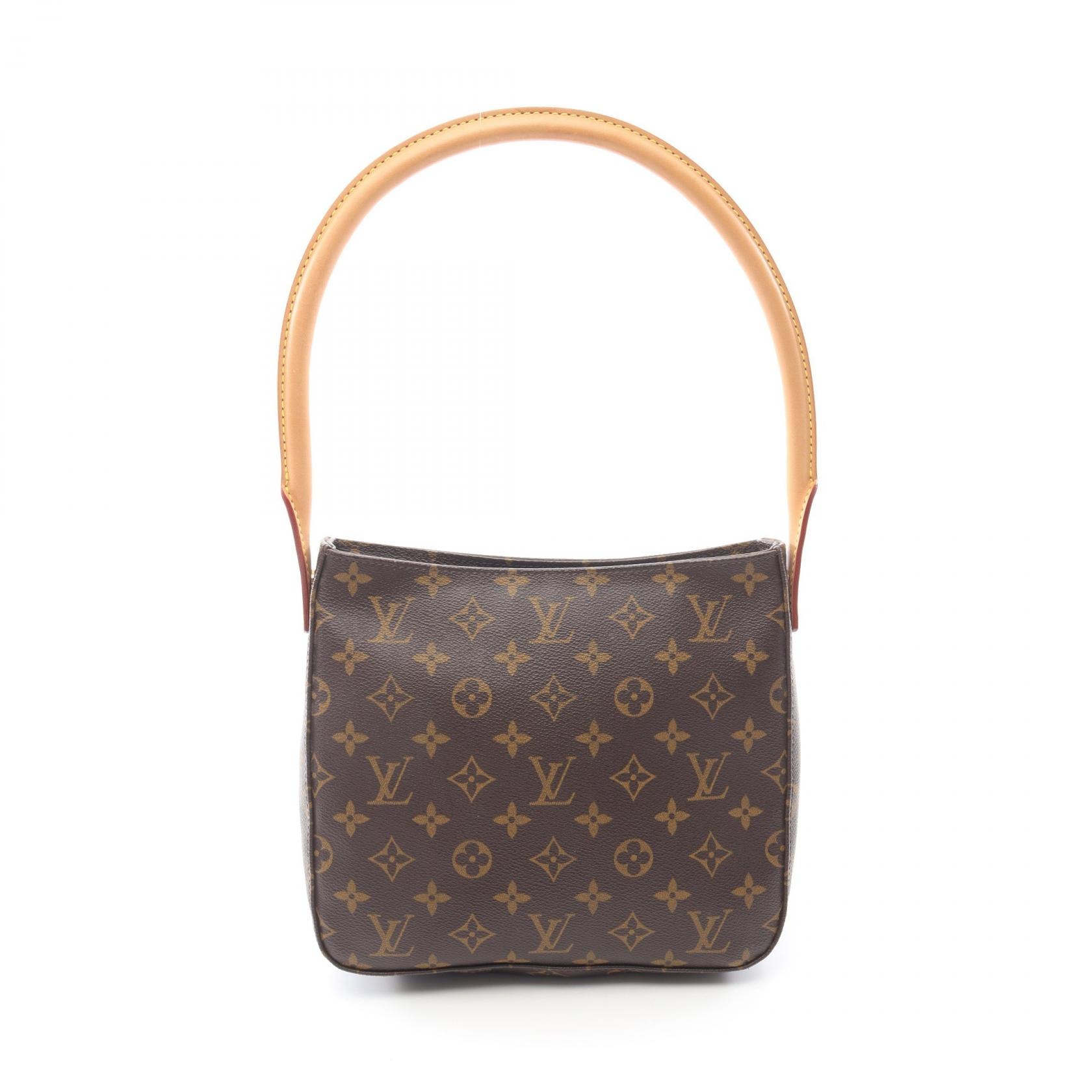 ルイ・ヴィトン LOUIS VUITTON ルーピングMM ショルダーバッグ バッグ PVCコーティングキャンバス レザー モノグラム レディース ブラウン系 M51146 【中古】