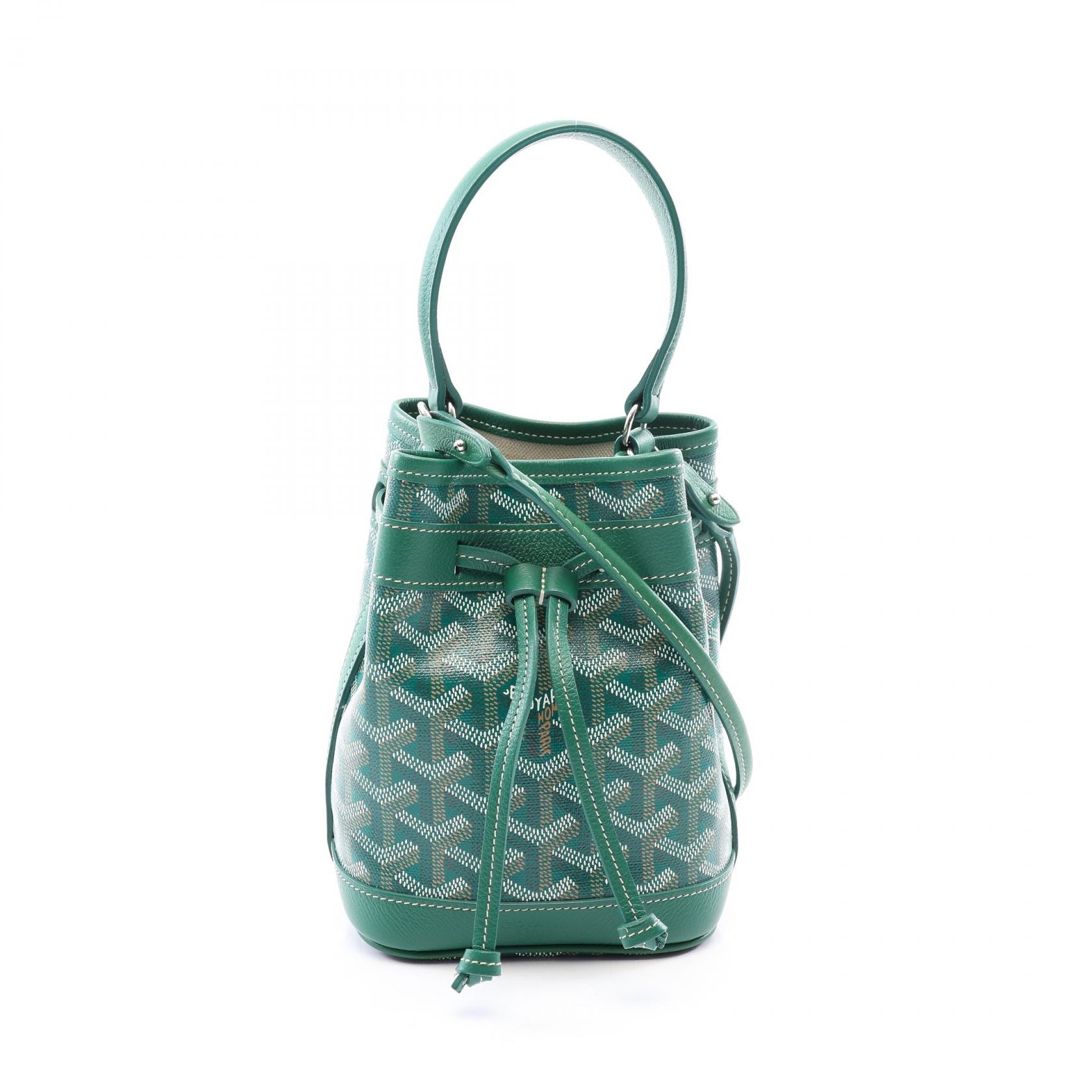 ゴヤール GOYARD プティ フロ ミニバッグ 2WAY ハンドバッグ バッグ PVCコーティングキャンバス レザー レディース グリーン系 / マルチカラー 【中古】