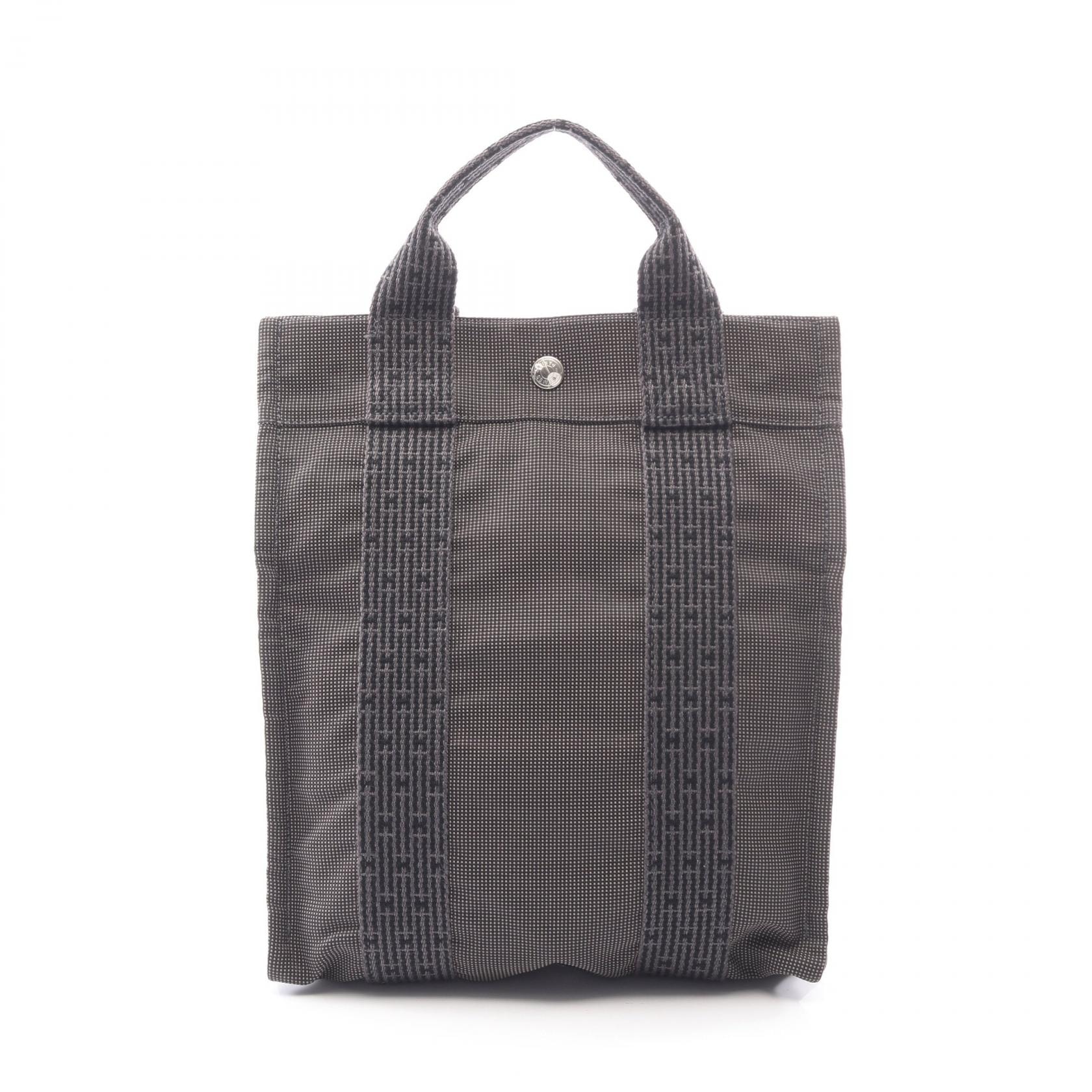 エルメス HERMES エールライン アドPM リュックサック バックパック バッグ ナイロンキャンバス レディース グレー系 【中古】