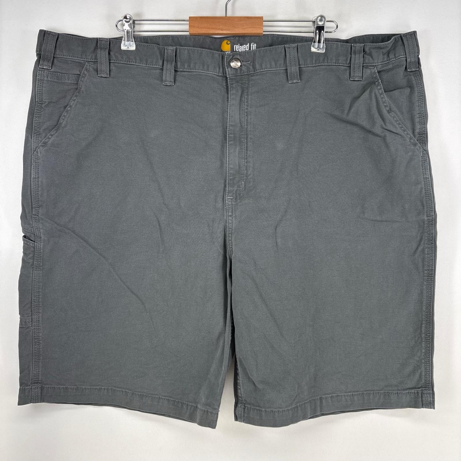 古着 カーハート Carhartt ダック パンツ ペインター ワーク ハーフパンツ ワンポイントロゴ 大きいサイズ w50 グレー メンズ