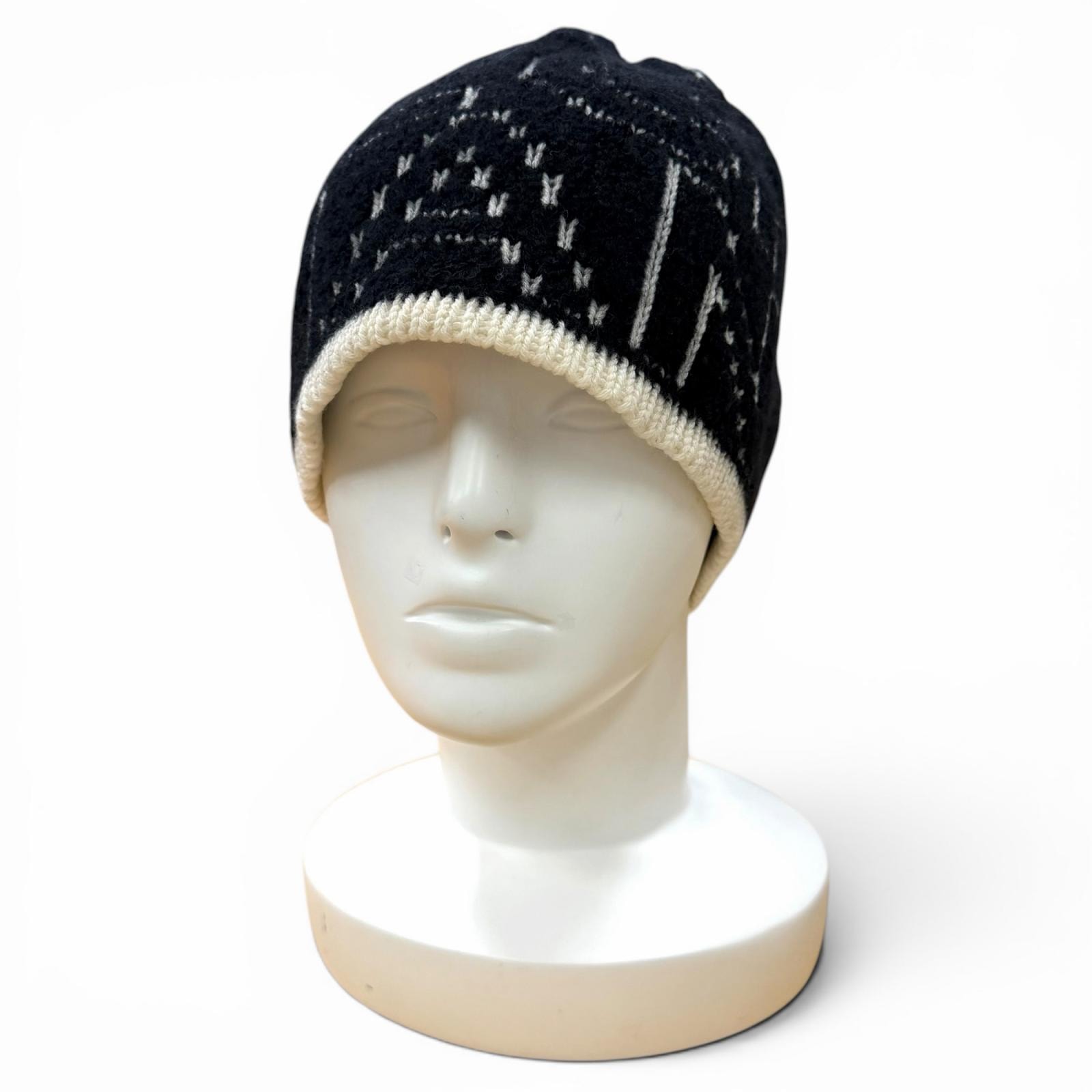 美品 シャネル ニットキャップ ブラック レディース 21K