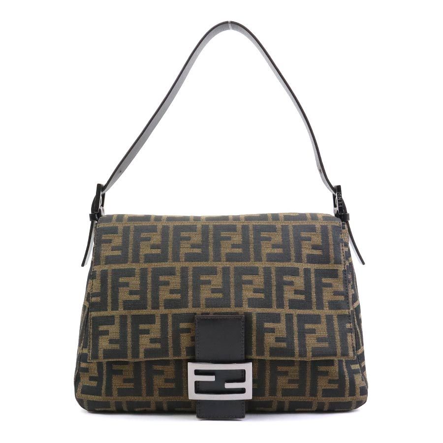 フェンディ FENDI ショルダーバッグ ズッカ マンマバケット キャンバス ブラウン レディース【中古】 e59572g