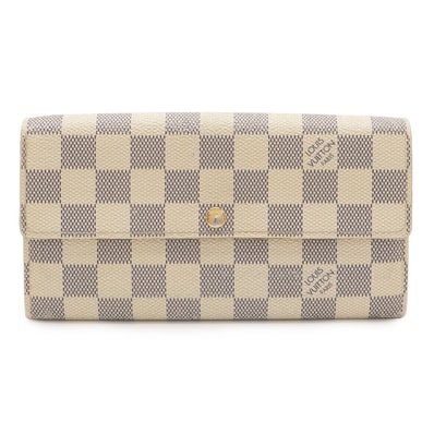 ルイ・ヴィトンポルトフォイユ サラ ダミエアズール N61735 長財布