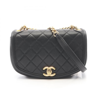 シャネル CHANEL マトラッセ ショルダーバッグ バッグ ラムスキン(羊革) レディース ブラック系 【中古】