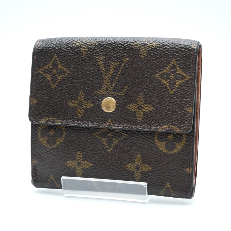 LOUIS VUITTON(ルイ・ヴィトン)ポルトモネ・ビエ カルト クレディ ヴィンテージ 三つ折り財布 Wホック モノグラム ブラウン レディース ゴールド金具【中古】