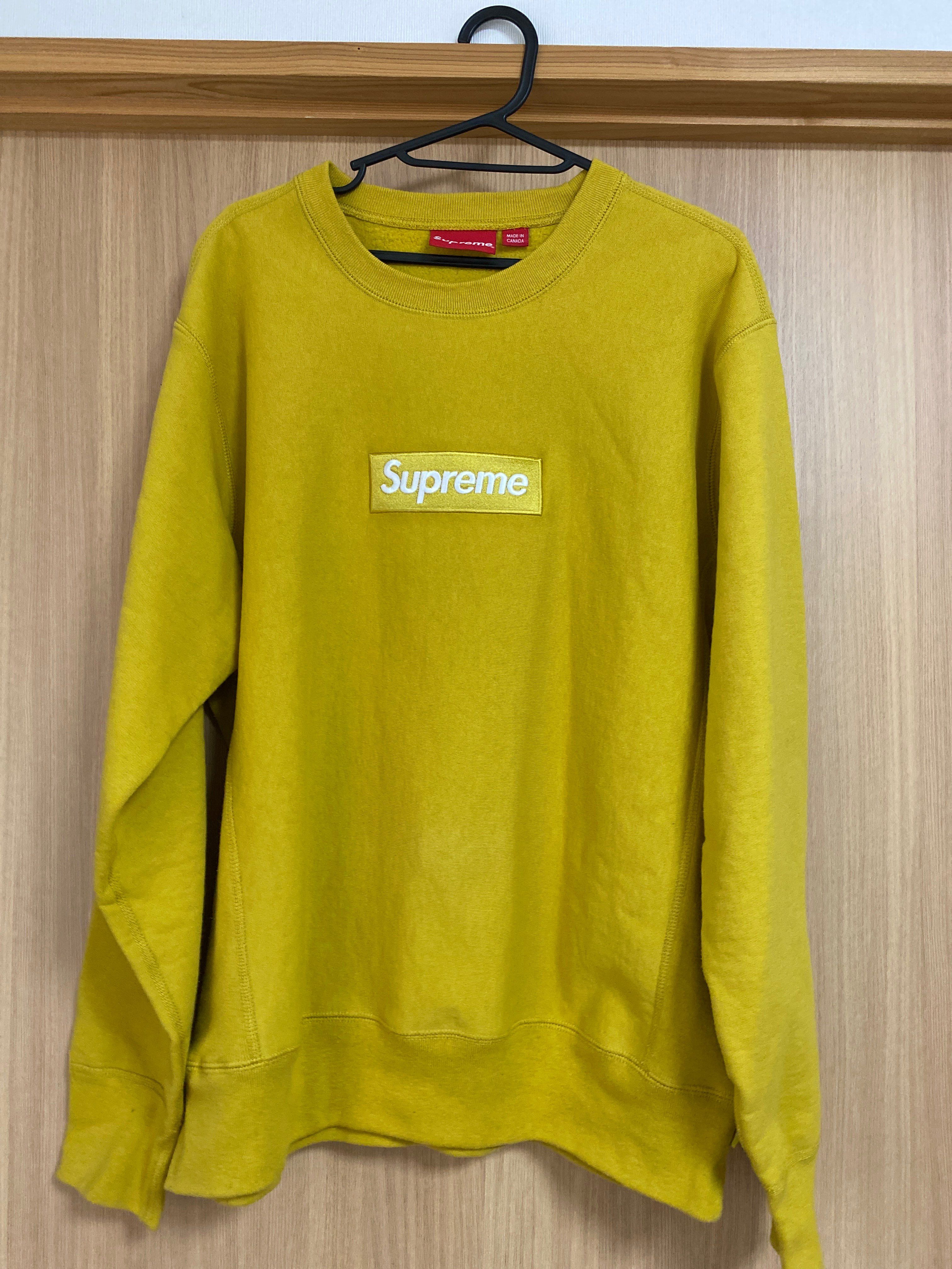 Supreme Box Logo Crewneck Sweatshirt "Yellow" (18FW)