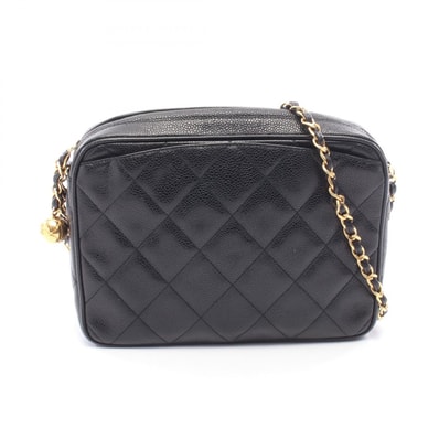 シャネル CHANEL マトラッセ ココボール ショルダーバッグ バッグ キャビアスキン(グレインドカーフ) レディース ブラック系 【中古】