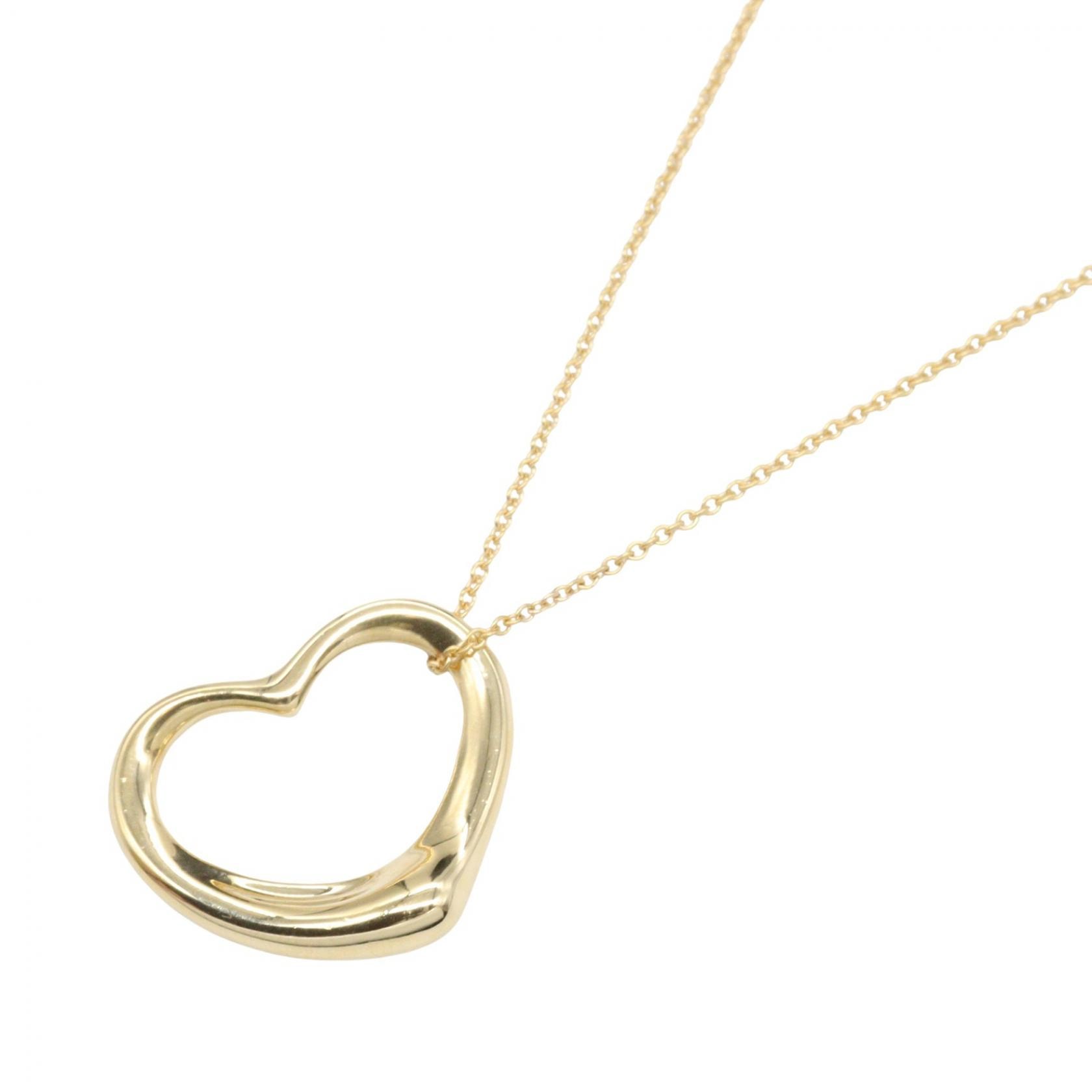 ティファニー TIFFANY&CO オープンハート ネックレス ミディアム ネックレス ジュエリー K18(イエローゴールド) レディース ゴールド系 【中古】