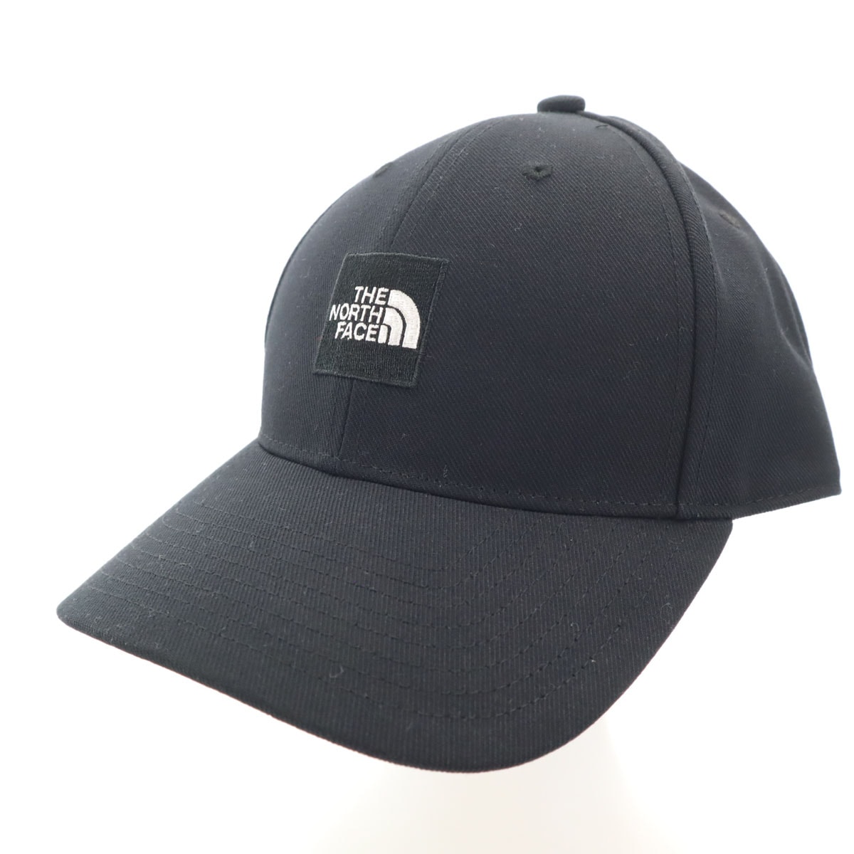 美品 THE NORTH FACE ノースフェイス スクエアロゴ キャップ FREE ブラック NN02334 アウトドア 帽子