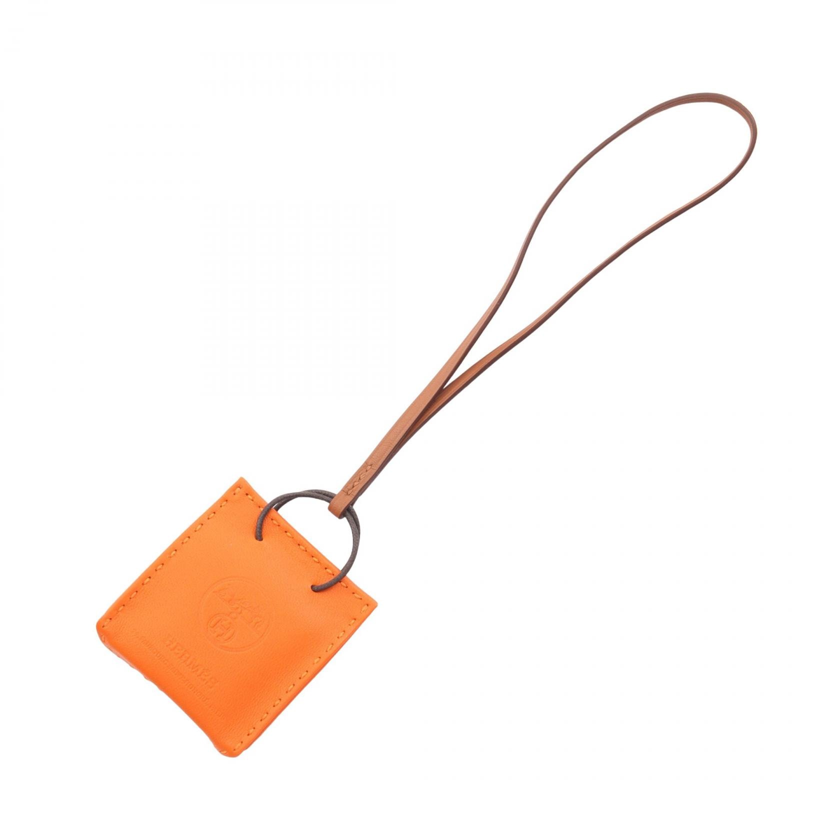エルメス HERMES サック オランジュ フー ゴールド チャーム アクセサリー レザー アニョーミロ アニョーミロ オレンジ D刻印(2019年製造) レディース オレンジ系 / ブラウン系 【中古】
