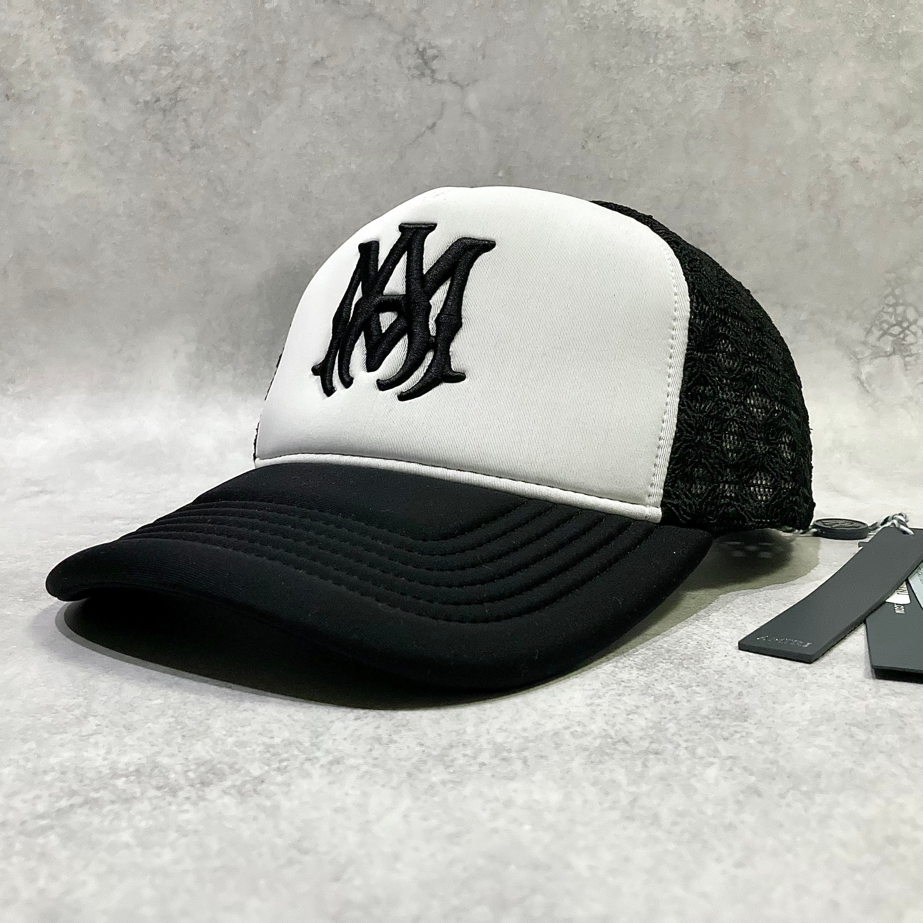 AMIRI MA Two Tone Trucker Hat "Black"