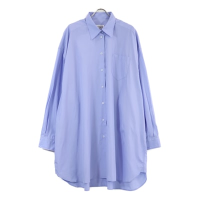 メゾンマルジェラ 22年製 SI0DL0002 ブルー コットン ロングスリーブシャツ S