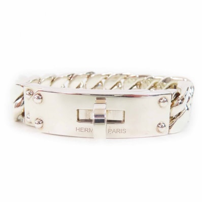 極美品 エルメス
ブレスレット ケリーグルメット GM シルバー レディース