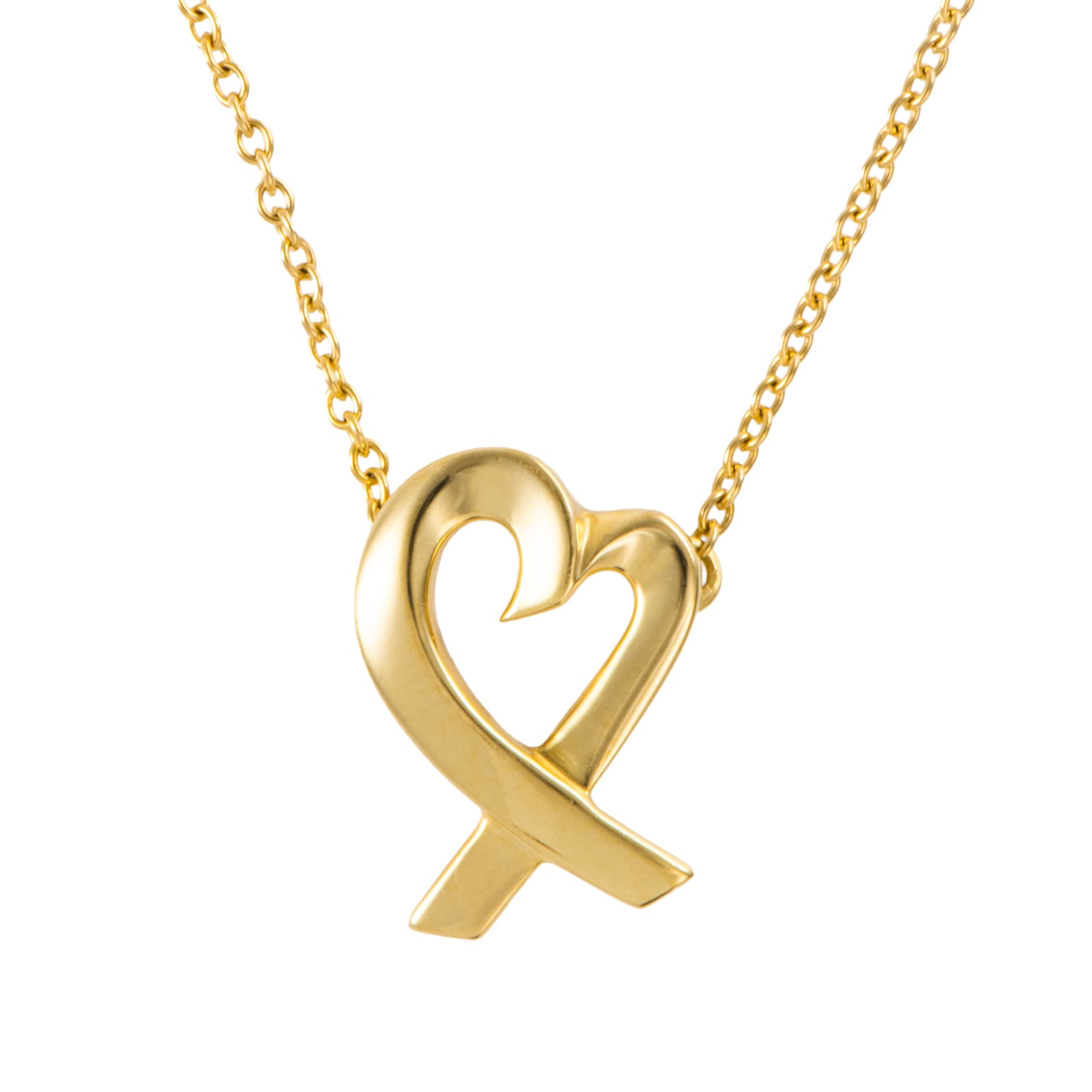 TIFFANY&Co. ティファニー ラビングハート ネックレス ペンダント パロマ・ピカソ K18YG ゴールド【中古】