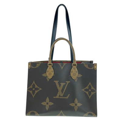 LOUIS VUITTON ルイ・ヴィトン オンザゴーMM モノグラム ジャイアント トートバッグ M45321 モノグラムジャイアント ブラウン レディース【中古】