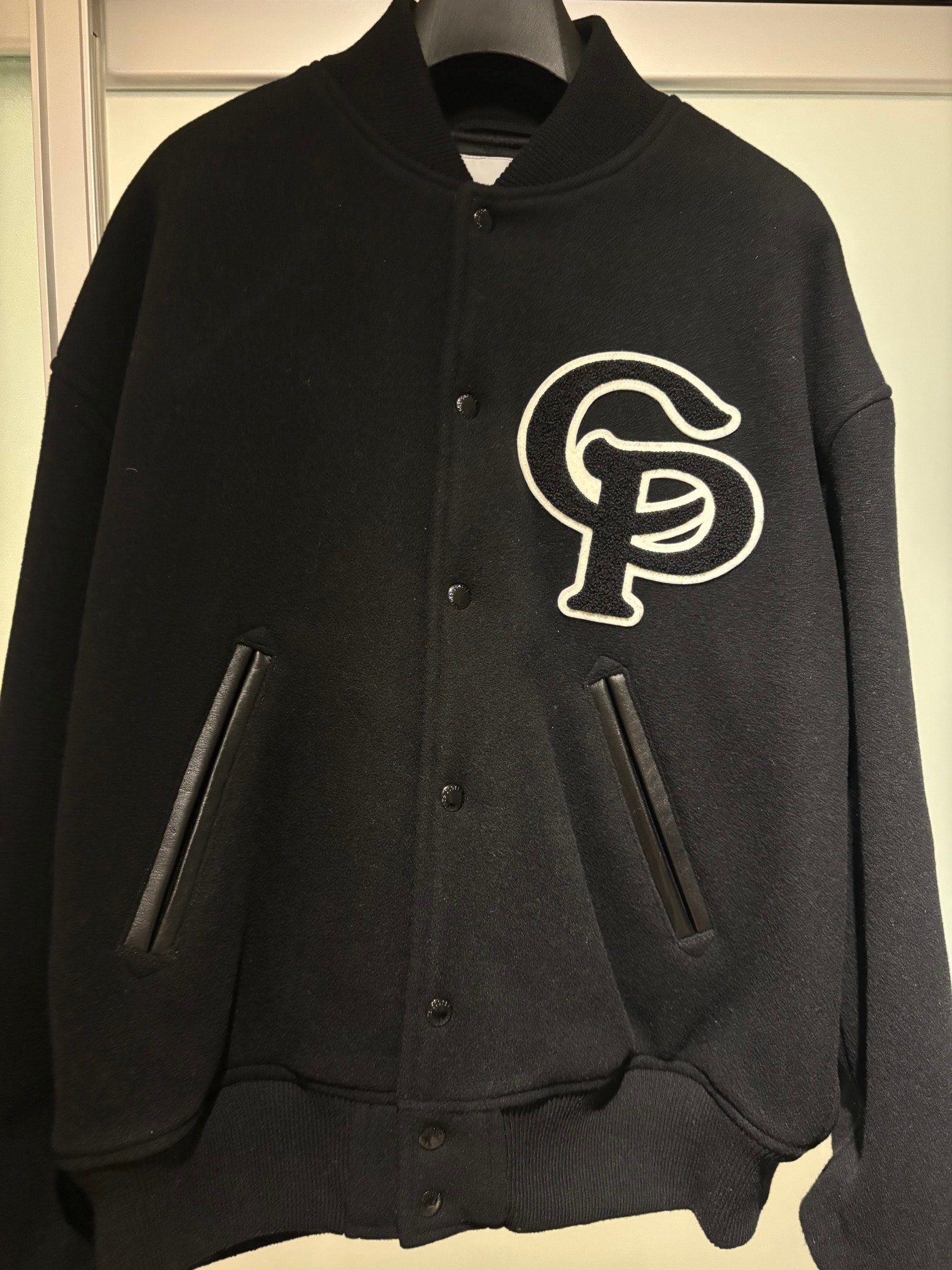 COOTIE PRODUCTIONS Wool Mossa Stadium Jacket "BLACK"