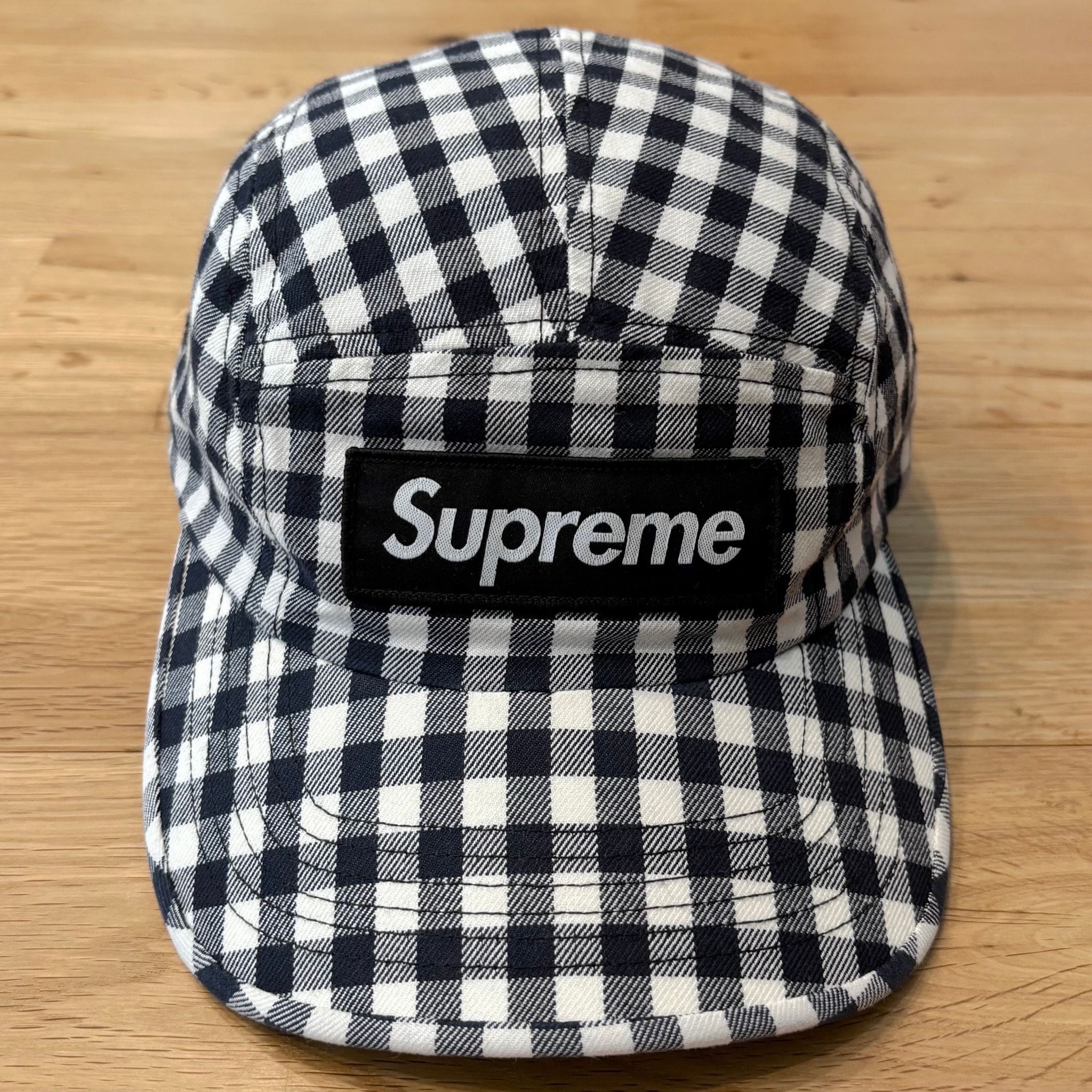 Supreme Gingham Camp Cap "Black"