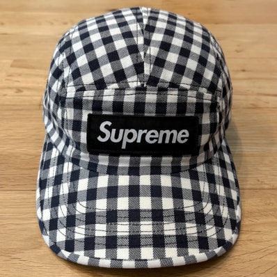 Supreme Gingham Camp Cap "Black"