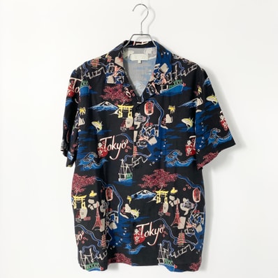 Kith Tokyo Thompson Camp Collar Shirt "Black"
