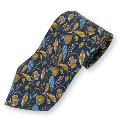 【中古】 クリスチャンディオール ネクタイ ペイズリー柄 シルク ネイビー マルチカラー スーツ アパレル ビジネス メンズ 男性 Christian Dior