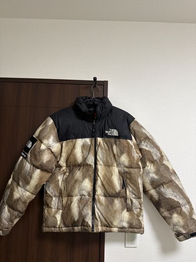 Supreme x The North Face Fur Print Nuptse Jacket "Brown"