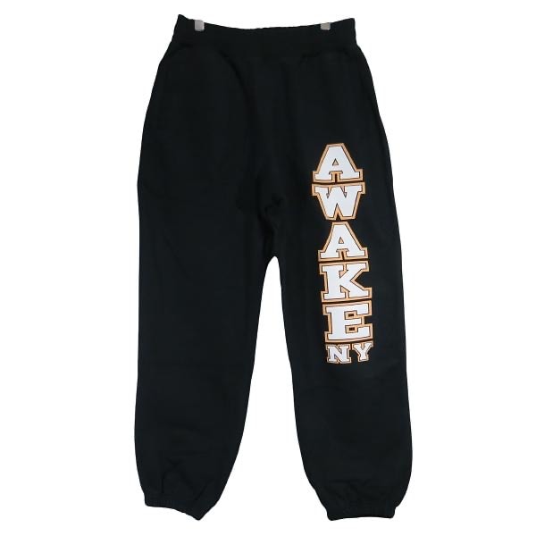 美品 AWAKE NY アウェイク ニューヨーク VICTORY SWEAT PANTS ヴィクトリー スウェット パンツ ブラック イージーパンツ ボトムス サイズL