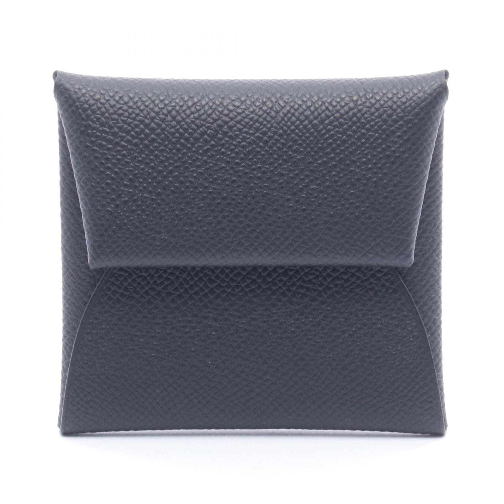 エルメス HERMES バスティア コインケース 財布 レザー ヴォーエプソン ヴォーエプソン B刻印(2023年製造) レディース ブラック系 【中古】