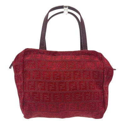 フェンディ FENDI ズッカ柄 ミニバッグ カバン ロゴ ビンテージ ハンドバッグ キャンバス レッド