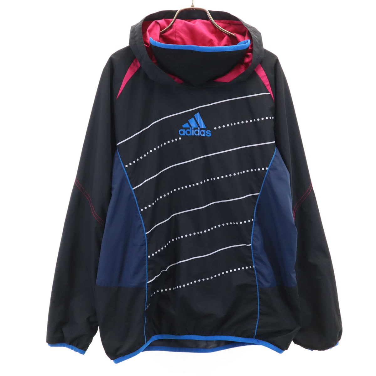 adidas アディダス トレーニング ウインドブレーカー M ブラック 裏トリコット ネックウォーマー付き