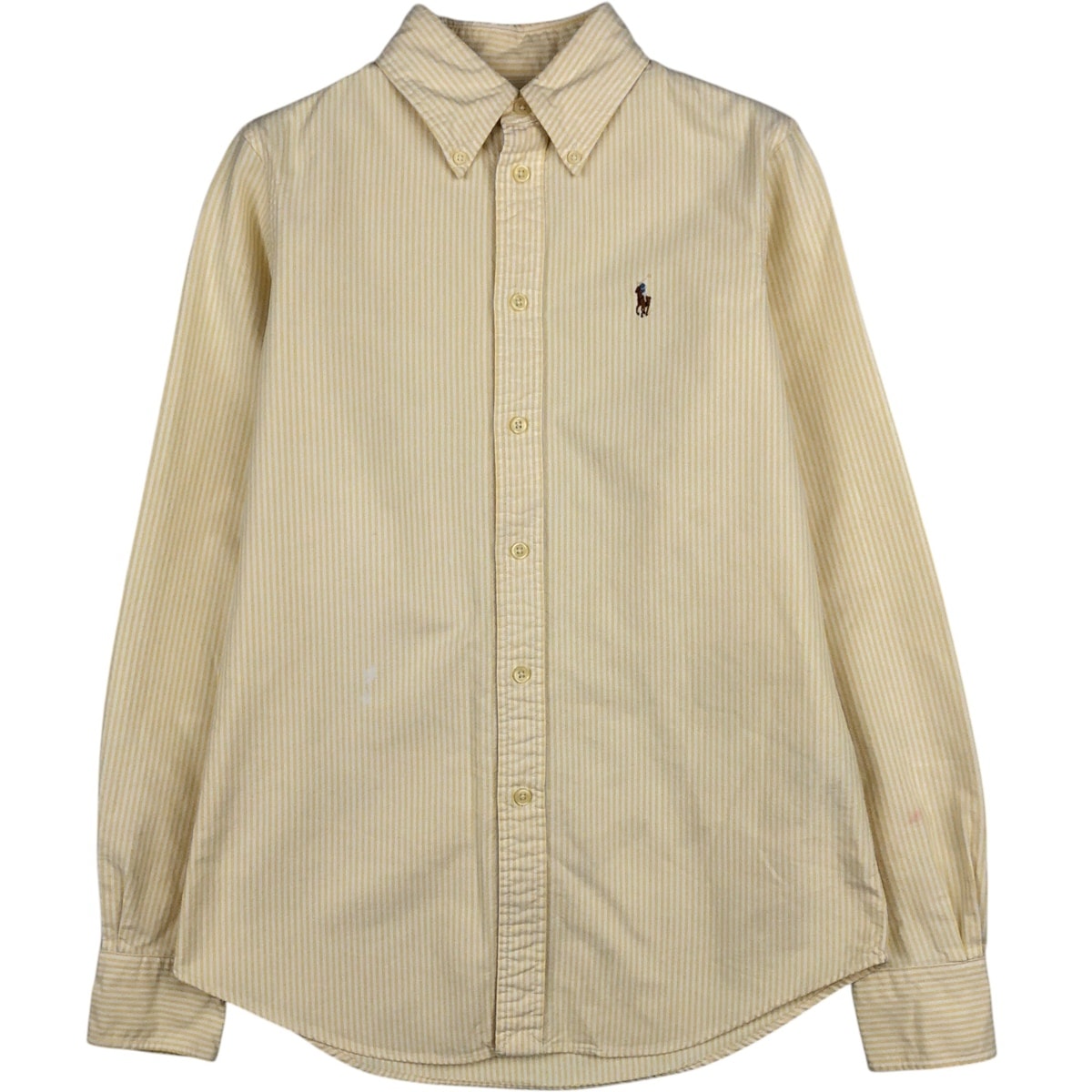 古着 ラルフローレン Ralph Lauren CUSTOM FIT 長袖 ボタンダウンストライプシャツ レディースXS相当/eaa631838