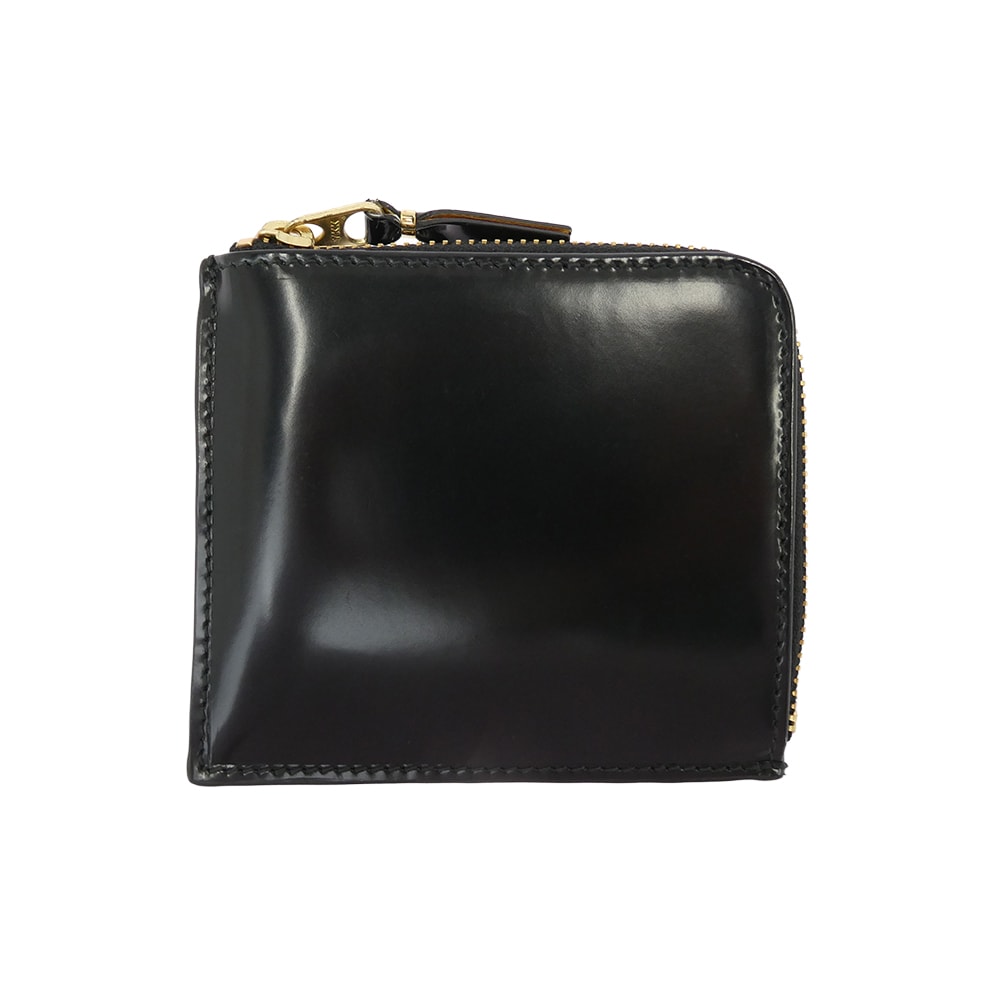 COMME des GARCONS コムデギャルソン ウォレット SA3100MI CDG WALLET Mirror Inside ミラーインサイド L字ファスナー コンパクトウォレット 財布 ブラック系 ゴールド系【中古】