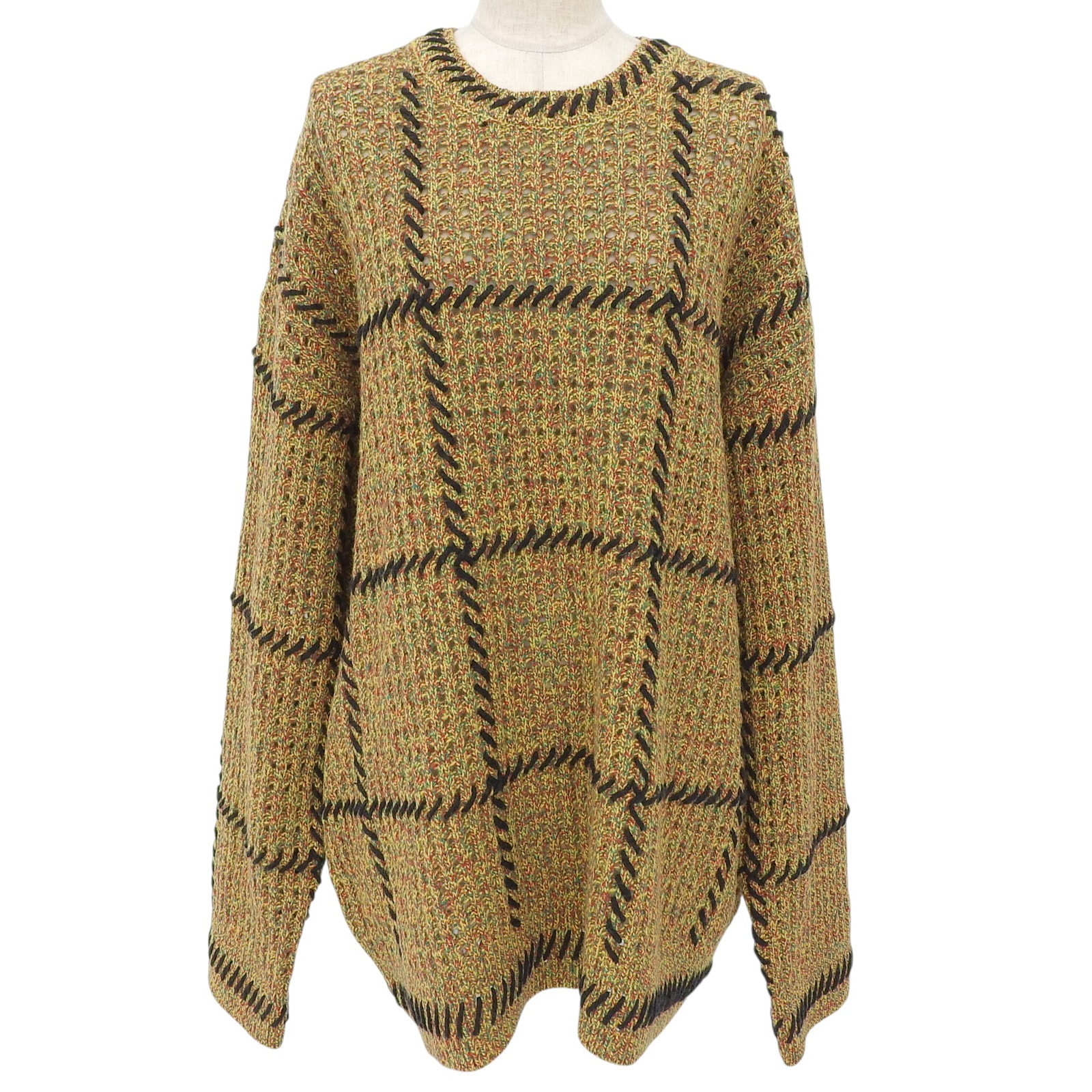 極美品 シュプリーム ニット Quilt Stitch Sweter マルチ メンズ XL