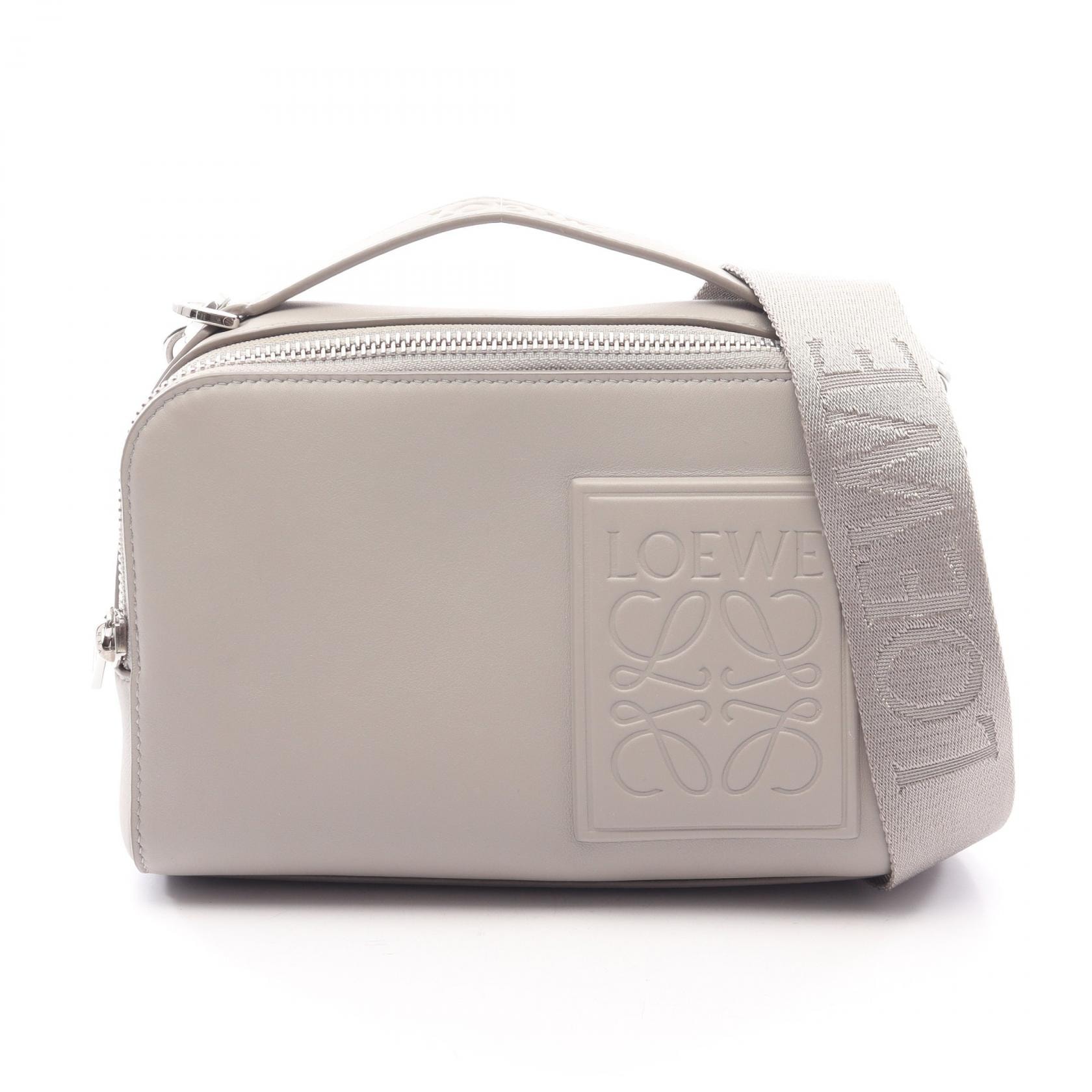 ロエベ LOEWE クロスボディ カメラバッグ ミニ 2WAY ハンドバッグ バッグ レザー メンズ グレー系 C565R41X05 【中古】