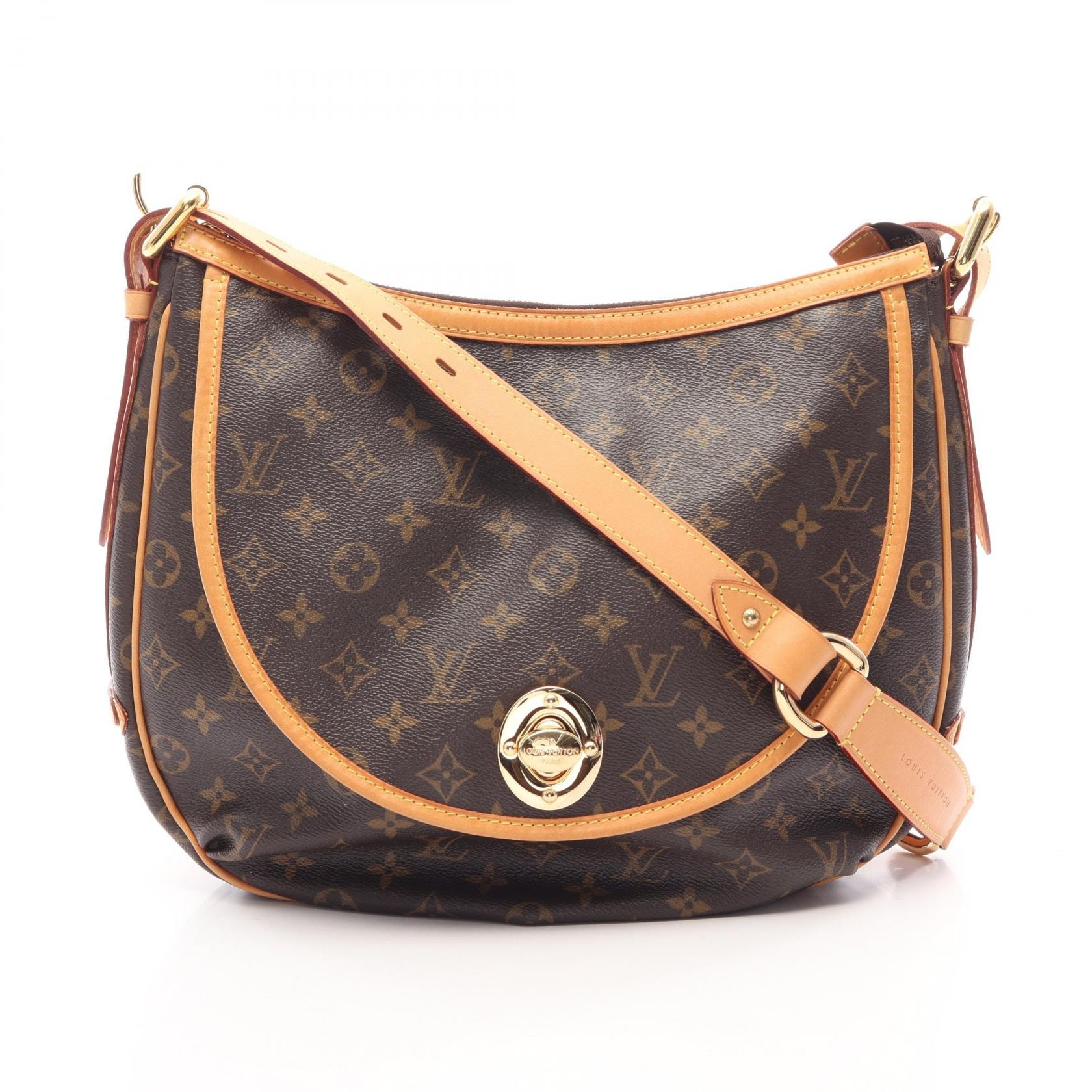 ルイ・ヴィトン LOUIS VUITTON トゥラムGM ショルダーバッグ バッグ PVCコーティングキャンバス レザー モノグラム レディース ブラウン系 M40075 【中古】