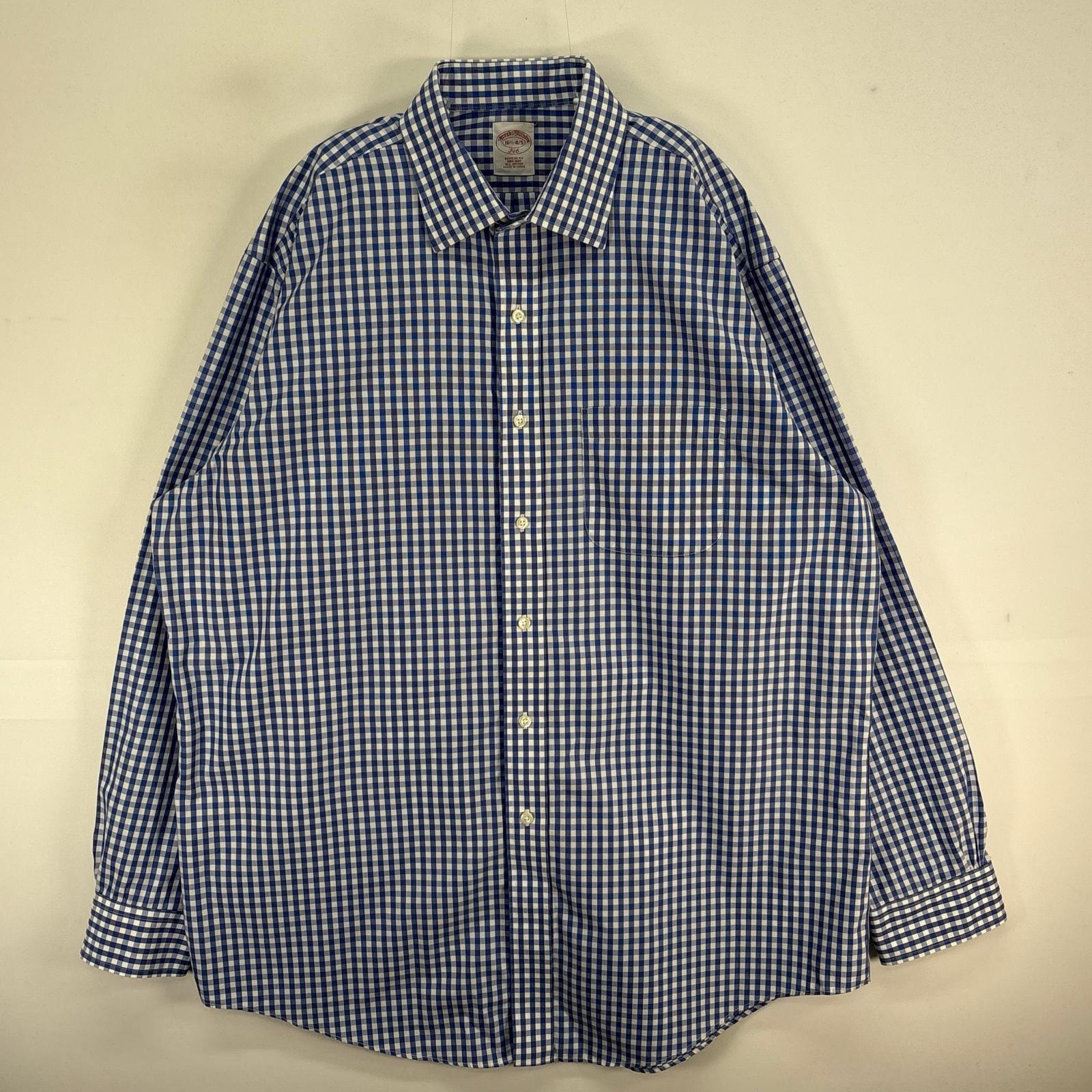 古着 ブルックスブラザーズ Brooks Brothers 長袖シャツ カラーステイ 346 L  ブルー系 チェック メンズ