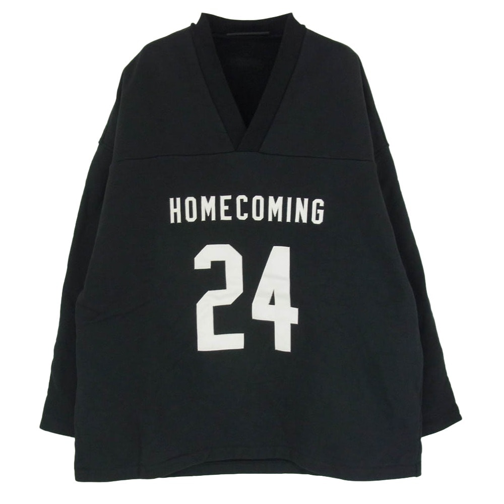FEAR OF GOD フィアオブゴッド スウェット 83123432205 ESSENTIALS エッセンシャルズ ナンバリングホッケー ジャージ Vネック ブラック系 S【中古】