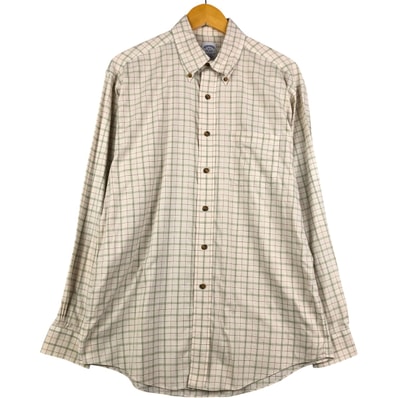 古着 ブルックスブラザーズ Brooks Brothers Est.1818 チェック柄 長袖 ボタンダウンチェックシャツ メンズM相当/eaa600159