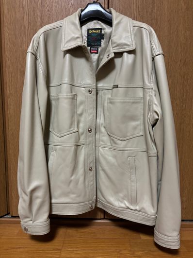 Supreme Schott Leather Work Jacket "Tan"