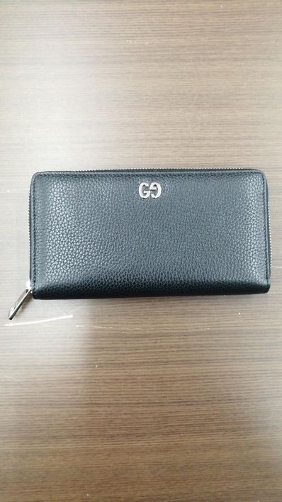 GUCCI Leather Zip Around Wallet "Black"
