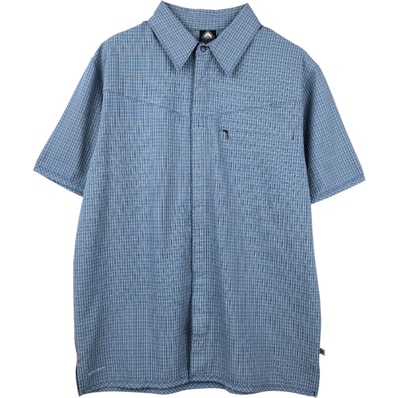 古着 90年代~ ナイキ NIKE ACG DRI-FIT 半袖 チェックシャツ ボックスシャツ メンズM相当 ヴィンテージ/eaa657976